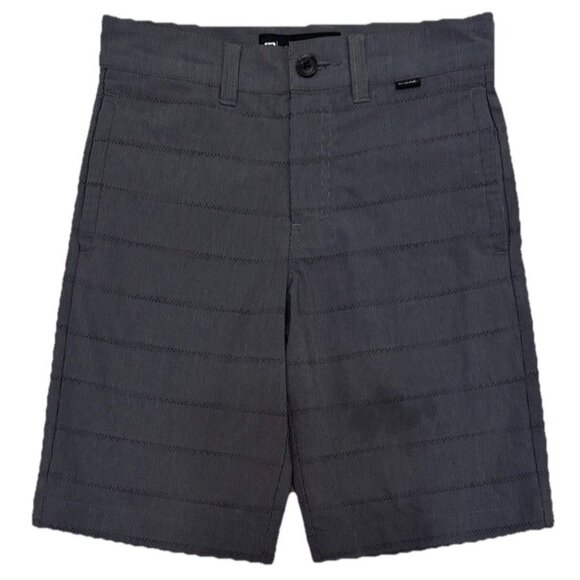 Travis Mathew Boy’s Shorts Size 10 Golf Performance Flat Front Gray Stripe - Picture 1 of 6